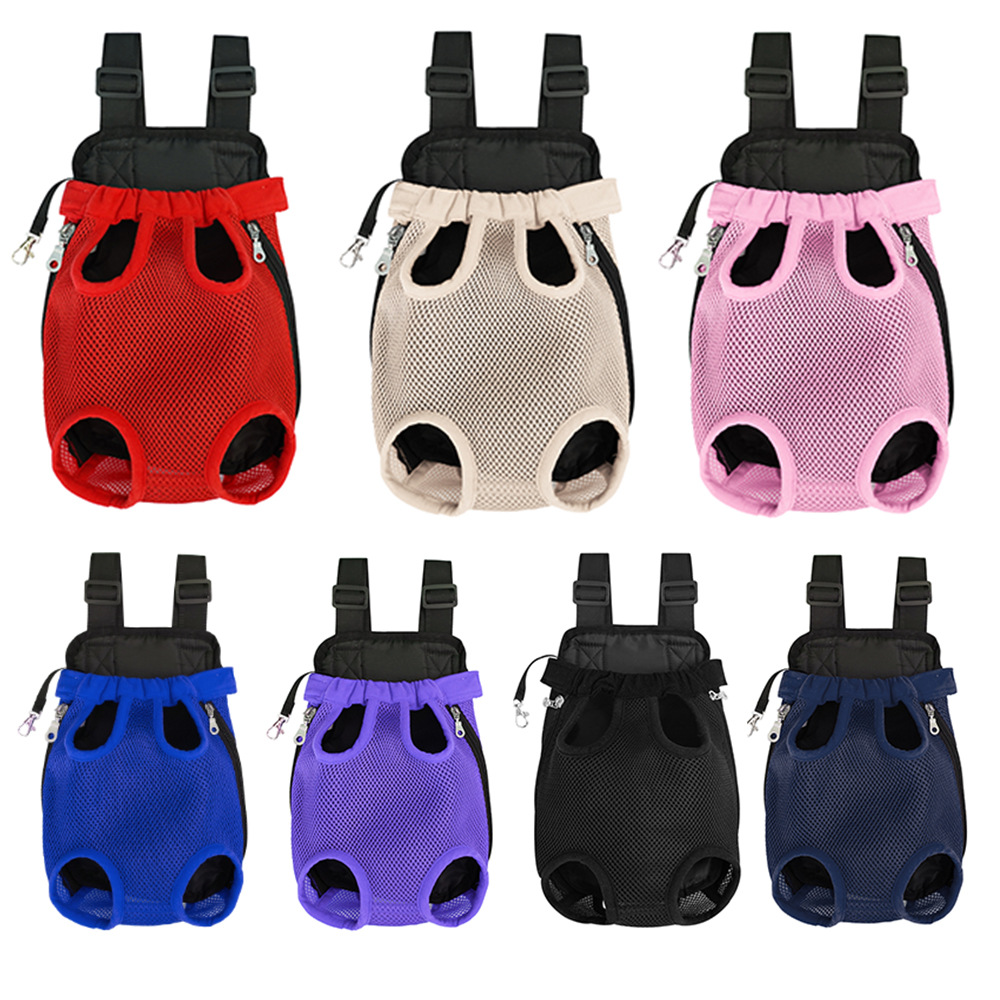 Pet Backpack Portable Mesh Spring and Summer Breathable Backpack Dog and Cat Backpack Small and Medium-sized Dog Supplies