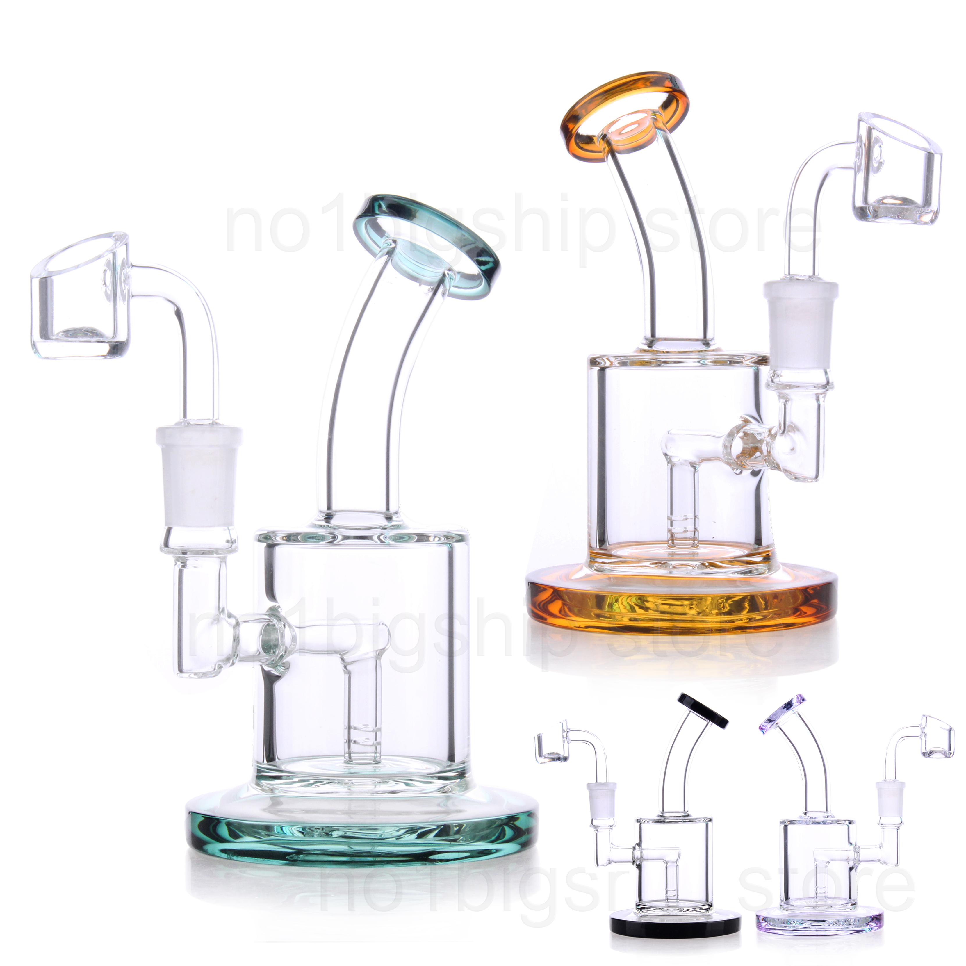 6-Inch Quartz Banger Glass Bongs - Premium 14mm Female Connector & 5MM Thick Wall for Smooth Smoking Experience