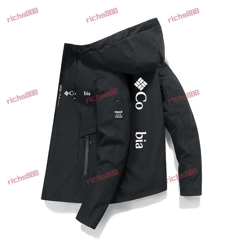 2024 New Men's Windbreaker colombia Jackets Golf Hooded Wind Breaker Casual Coat Male Clothing Windproof Autumn Spring Outwear Men a1 d0