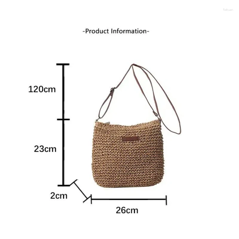 2025 NEW Totes Ladies Fashion Summer Straw Crossbody Bags For Women Beach Holiday Shopping Woven Shoulder Handbag Messenger Purses Phone Pouch zhanyis