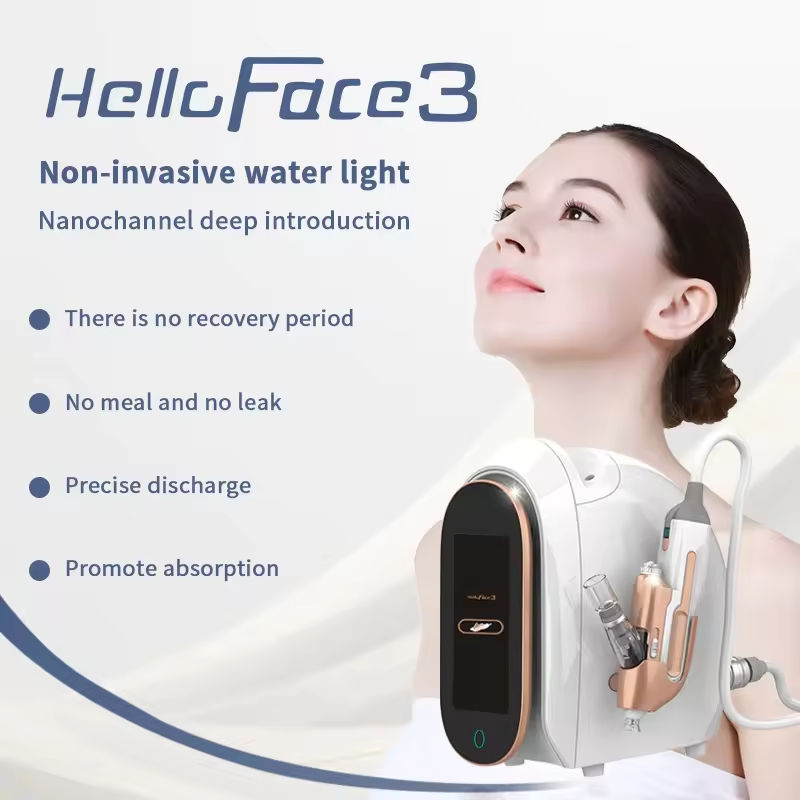Hello Face 3 High Pressure No Invasive Skin Whitening Moisture Mesotherapy Wrinkle Remover Skin Tightening Machine