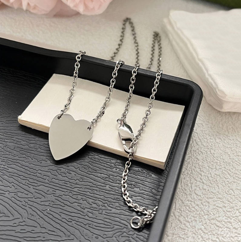 Designer Heart Necklace Luxury Brand Long Chains Women 925 Silver Plated Gift Charming Necklace High Quality Love Jewelry Boutique box packaging