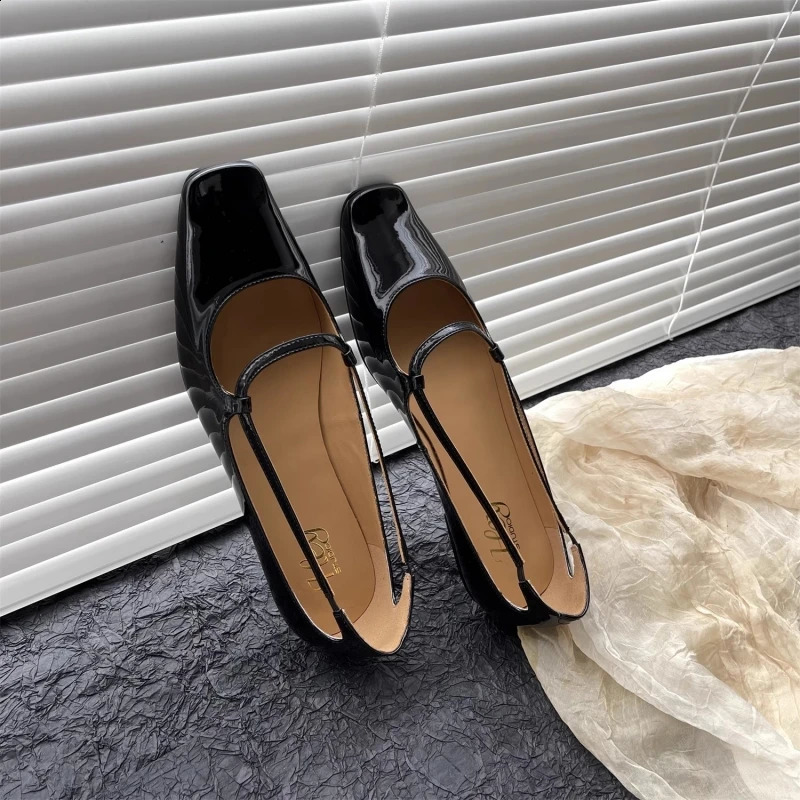 Retro Flat Simplicity Mary Jane Women Trends Brown Black Sier Mom Shoes Comfort Flats Office commuting 240904
