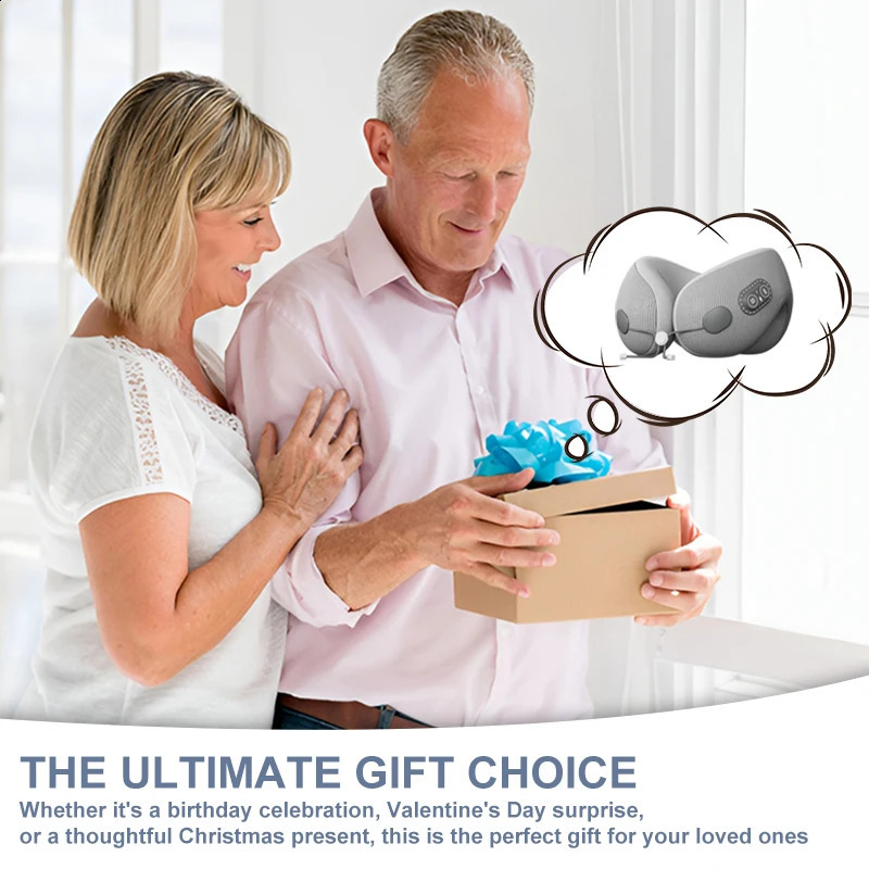 Portable U-Shaped Travel Pillows For Airplanes 3mode Heated Massage Memory Foam Ergonomic Neck Pillows For Pain Relief Sleeping 240910