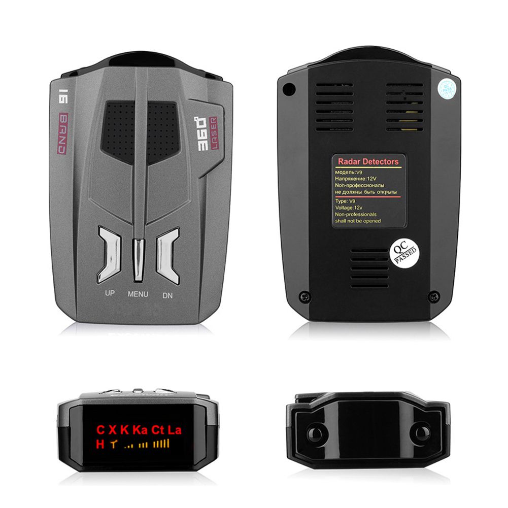 V9 Car Radar Detector 360 Degree Voice Alert Warning 16 Band Auto LED Display English / Russian Version Radar-Detector Tool
