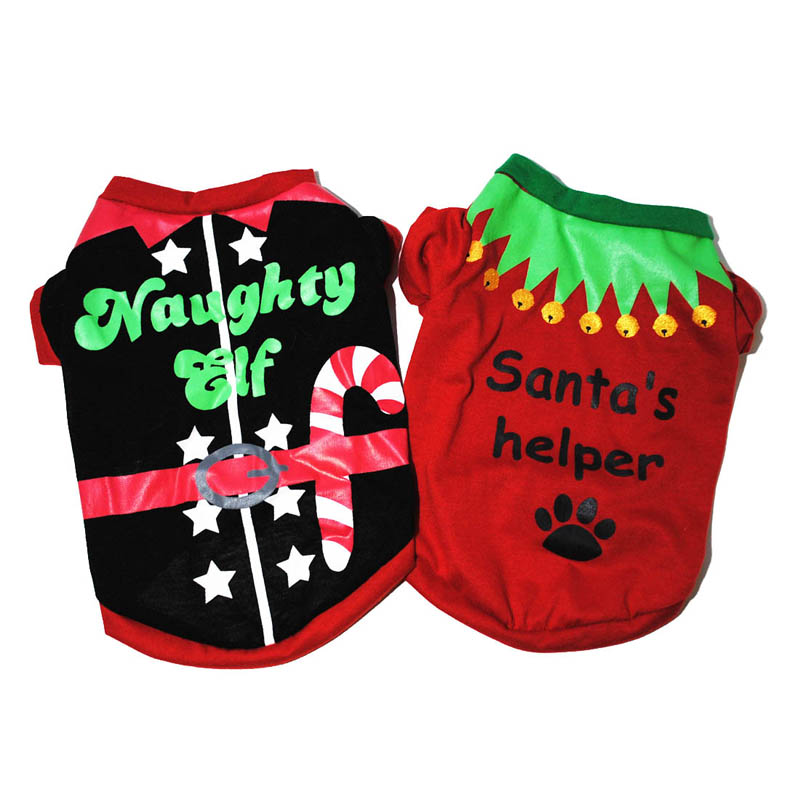 Christmas Dog Clothes Cotton Holiday Elements Shirt For Small Medium Dogs Chihuahua Yorkshire Teddy Bichon Warm Pet Clothing