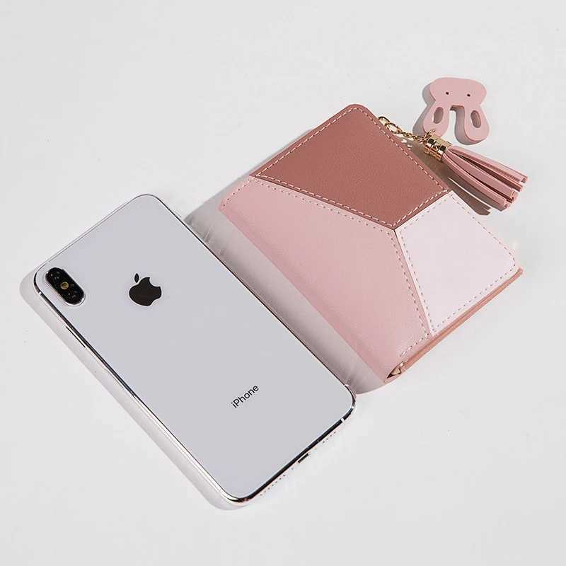 Womens wallet PU leather womens wallet is made of a foldable and portable womens coin wallet with a womens wallet slot Z250411