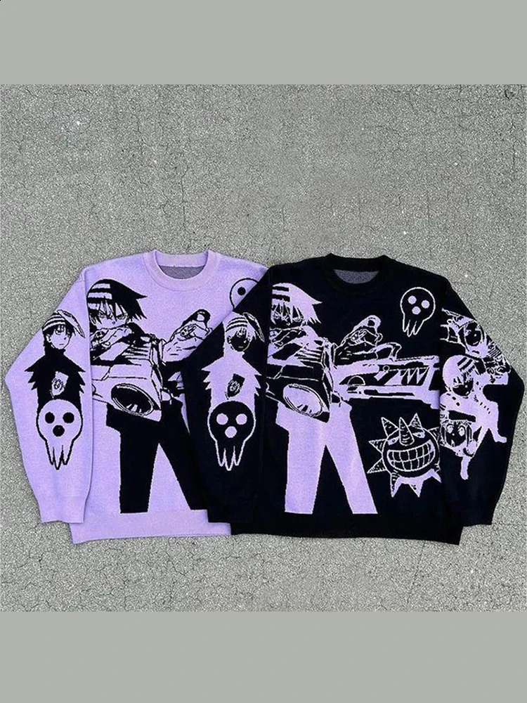 Harajuku Y2k Street Oversize Cashmere Sweaters Autumn Thicken Warm O Neck Long Sleeve Knitted Pullover Jumpers Loose Knitwear 240910