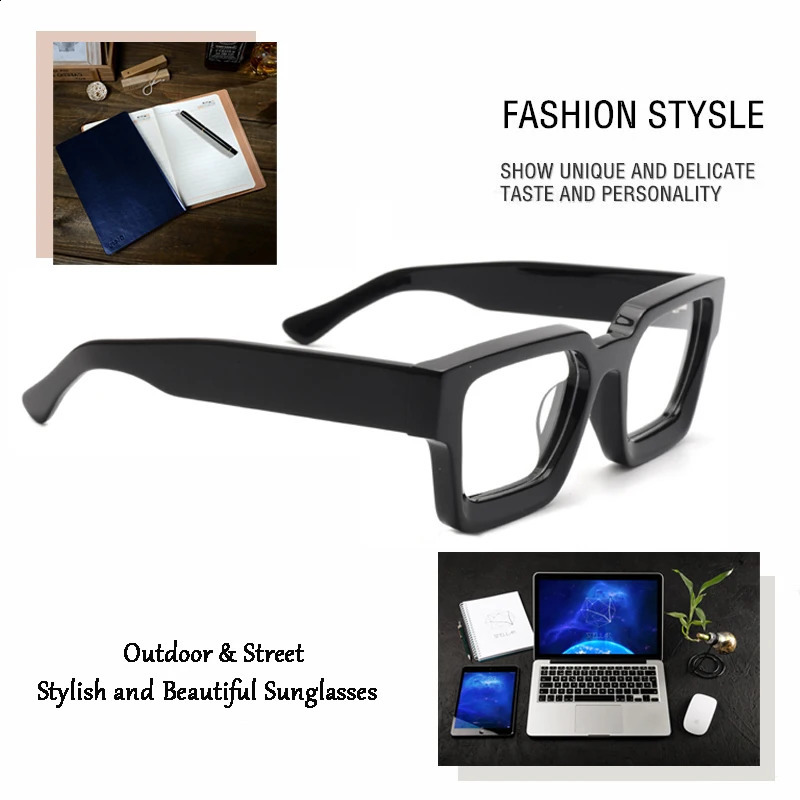 CATERSIDE Retro Polarized Square Sunglasses Men High Quality Acetate Frame Women Sun Glasses Driving Sports Oculos De Sol UV400 240909