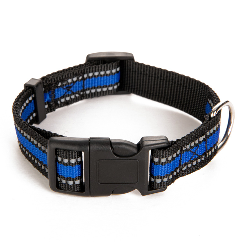 Reflective Dog Collar Adjustable Safety Nylon Pet Collars Sturdy & Durable Suitable for Large,Medium and Small Dogs Pet Supplies