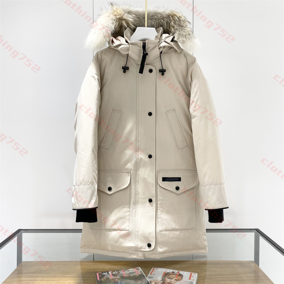 coats designer women coat puffer jacket women high-end brand Long above-the-knee hooded jacket for winter warmth and windbreak Long zipper fur hooded 