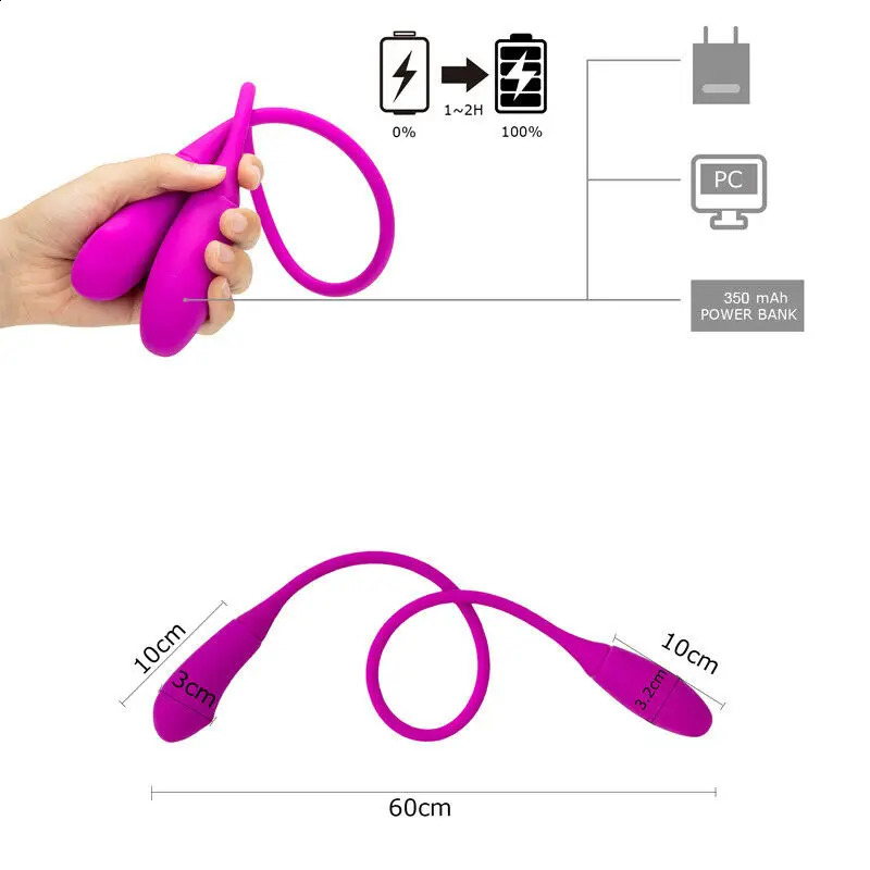 Double Vibrating egg Bendable Penetration Vibrator vaginal balls machine anal butt plug adults sex toys for women couple two 18 240904