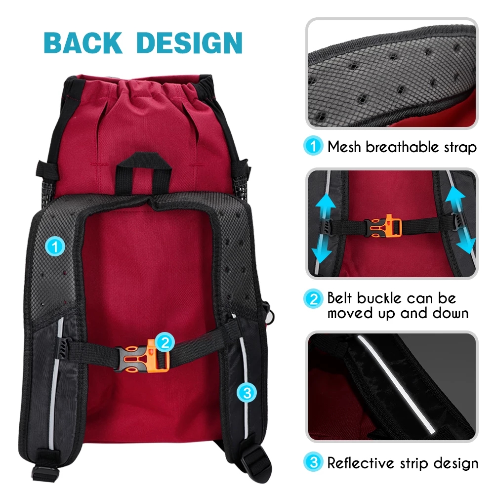 Breathable Dog Backpack For Small Medium Large Dogs Outdoor Pet Travel Dog Carrier Bag For Large Golden Retriever Bulldog Bags