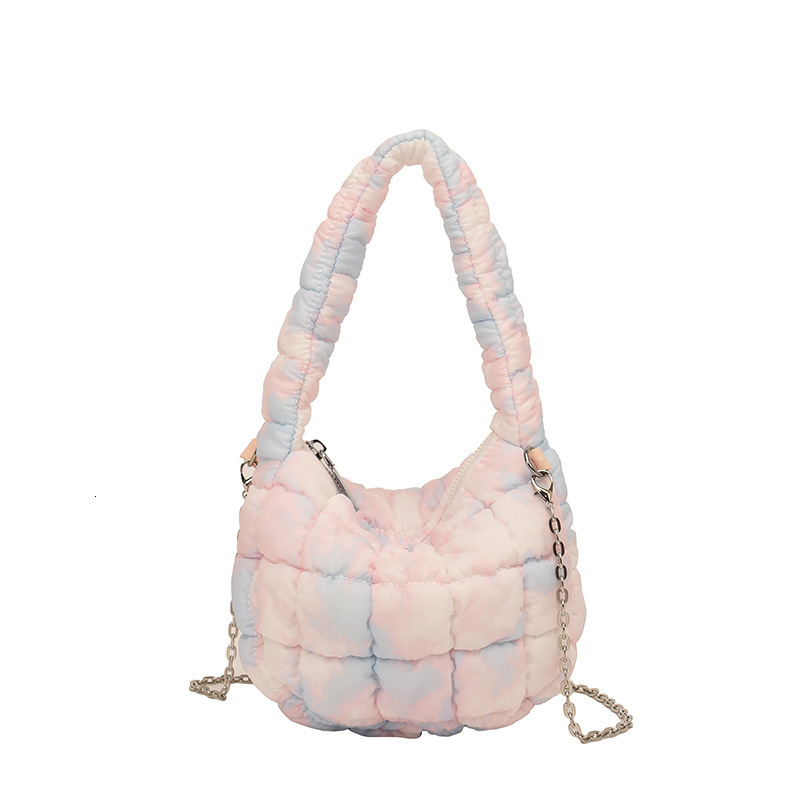 New Women s Designer Fashion Mini Handbag Light Luxury Soft Handbag Multi Functional One Shoulder Underarm Bag Large Capacity Tie Dyeing Wallet Storag