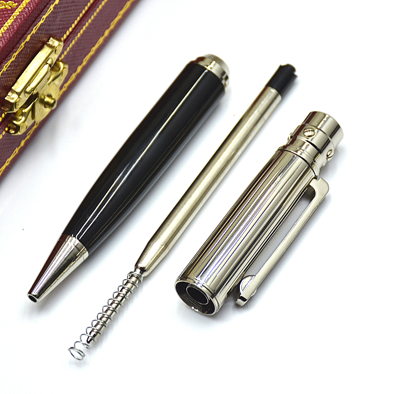 Wholesale Sell Well Black Sier / Gold Metal Ballpoint Pens Business Office Stationery Fashion Dwe74 Refill Pen For Christmas Gift