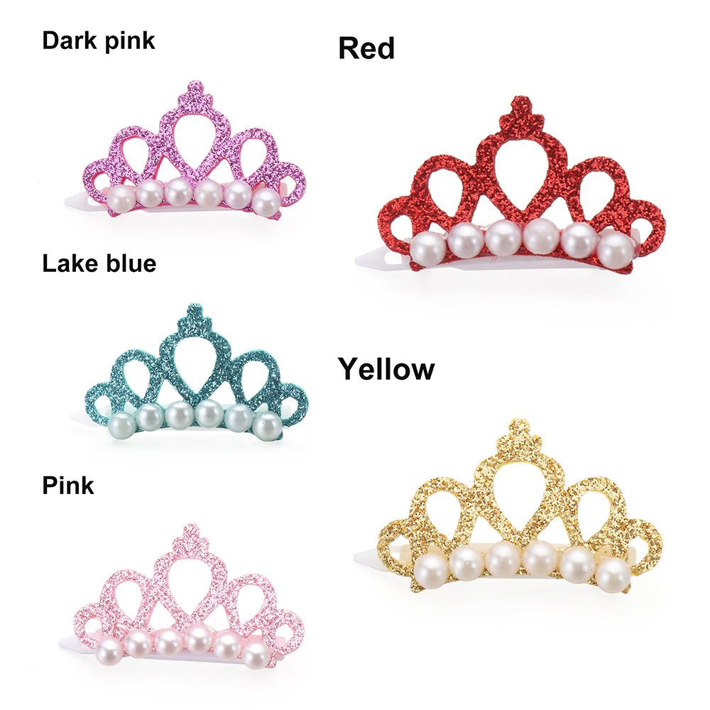 Pearl Random Pet Supplies Headdress Cat Grooming Puppy Accessories Bow-tie Hairpin Hair Clip Dog Bowknot Crown Shape
