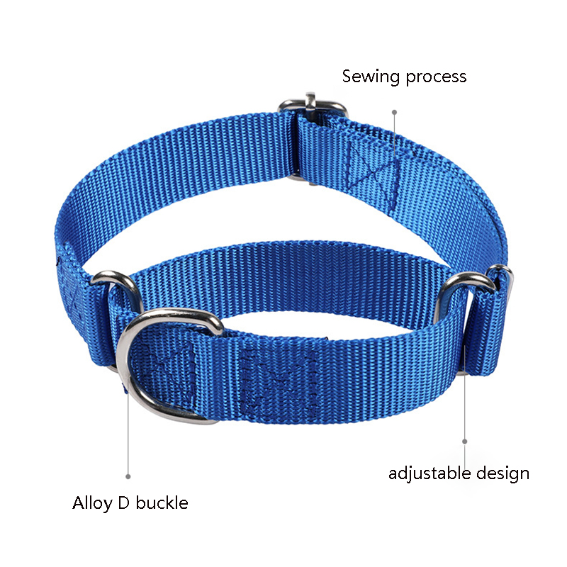 Dog Collar Adjustable Nylon Anti-Punch Pet Collar with Metal D Ring Strong & Durable for Medium & Large Dogs Training Dog Collar
