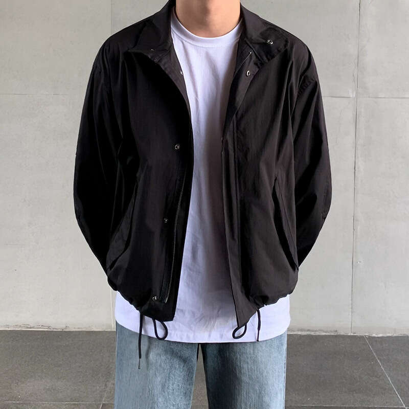 MYQ Men's Collar Spring and Autumn Korean Edition Loose Thin Top Clothes Versatile Stormtrooper Work Jacket