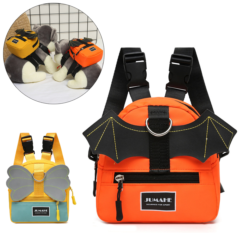 Newest Dog Self-backpack with Wings for Small Dogs Chihuahua Yorkshire Fashion Pet Snack Bag Puppy Harness Pets Accessories