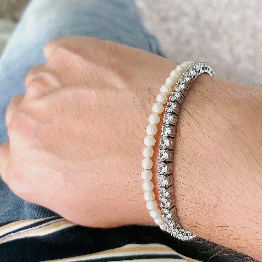 natural freshwater pearl bracelet suitable for men women handmade bracelets couple Pulseiras jewelry gifts 240910