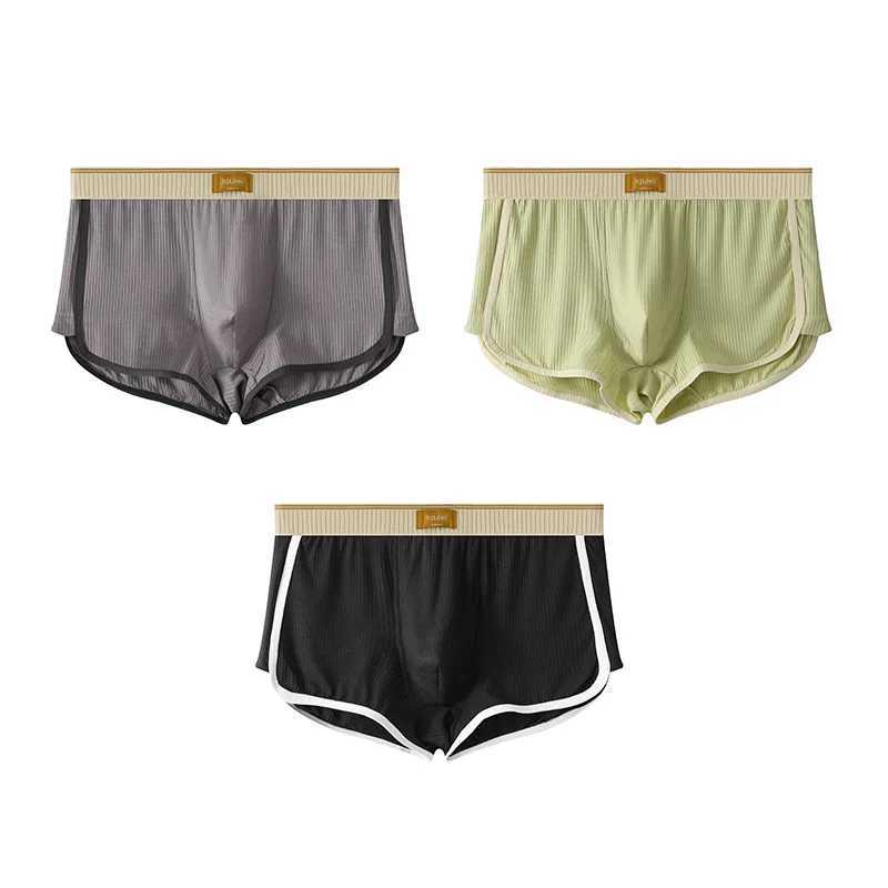 EXILIENS Modal 3pcs Striped Boxer Men Underwear Breathable Mens Boxers Cuecas Masculinas BoxerShorts Man Panties Size M3XL D6380 Y240910