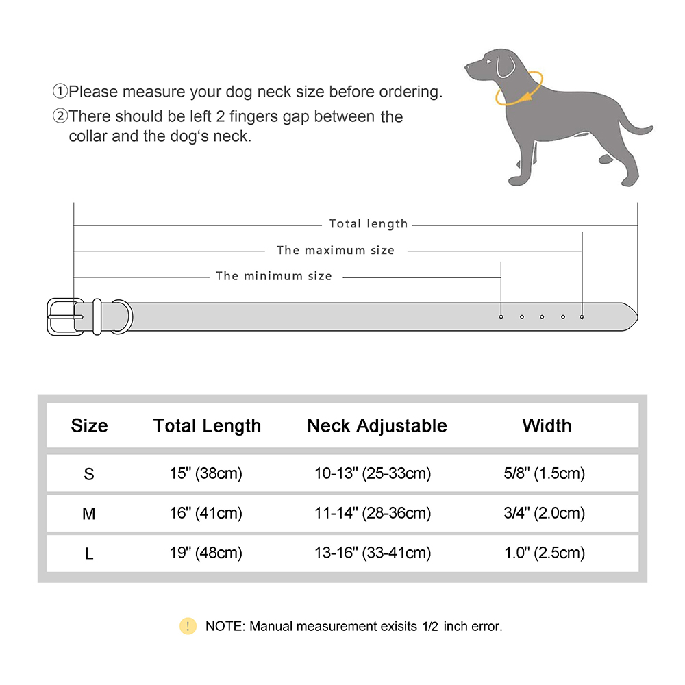 Waterproof Dog Collar Soft Padded Dogs Collars Durable Nylon Pet Pitubull Bulldog Necklace Collars for Small Medium Large Dogs