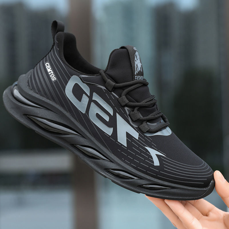 Ddmysports Men's shoes genuine mesh sneakers men's deodorant breathable lightweight soft sole flying woven summer running shoes OUTDOOR Chin