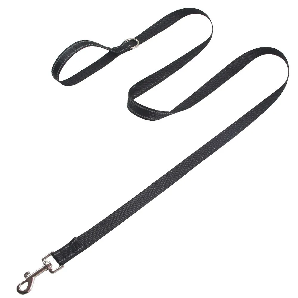 Reflective Dog Leash and Collar Set Medium Large Nylon Dog Leash with Matching Dog Collar Adjustable Pet Accessories Supplies