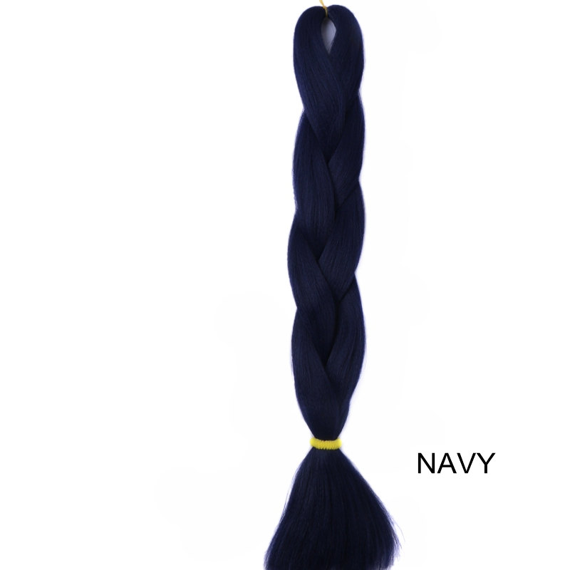 Wholesale Synthetic Jumbo Braiding Hair Bulk 24inch 80g Single Color Synthetic Straight Crochet Braids hair Extensions