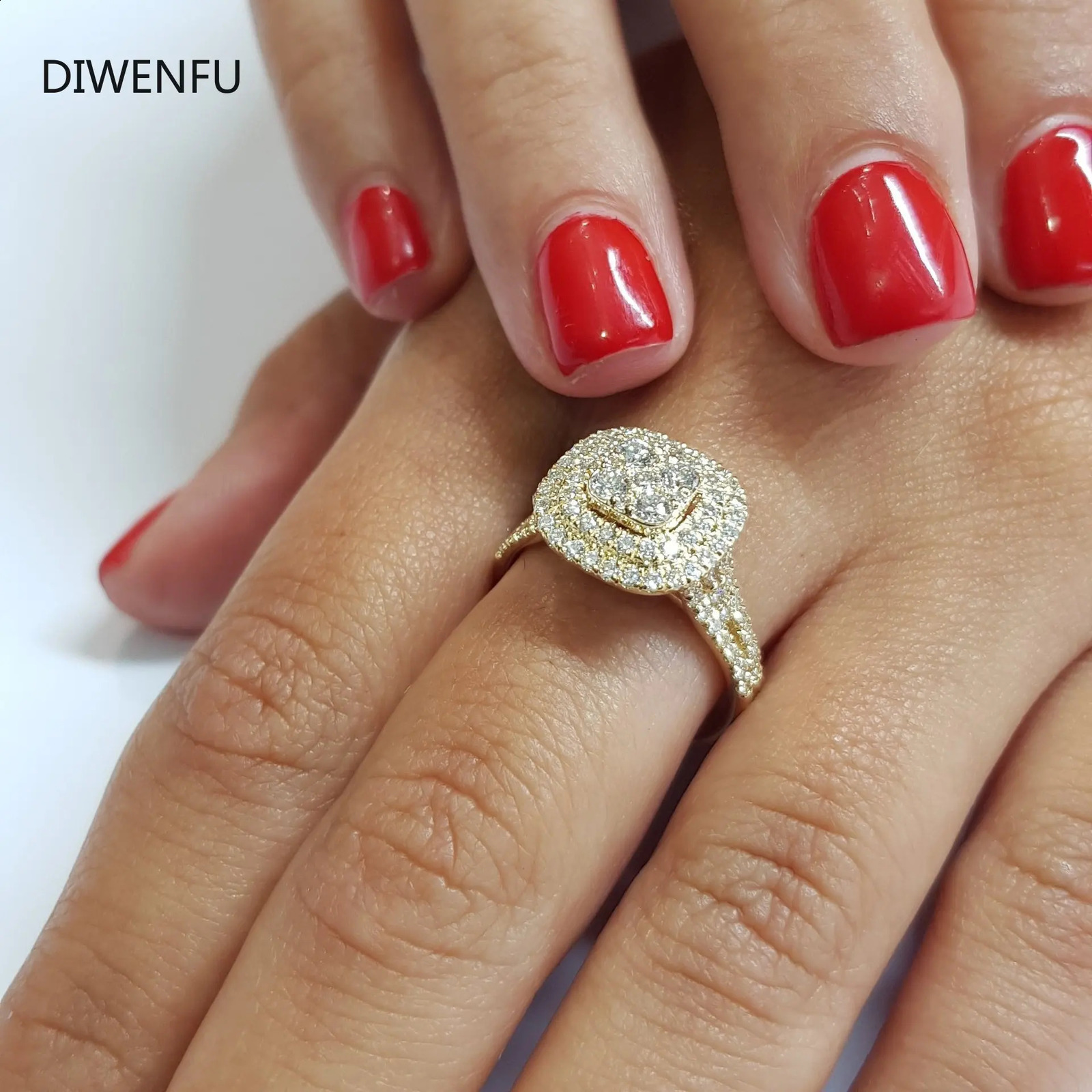 Diamond 14K Yellow Womens Gold Ring Arrows Anillos De Amethyst Diamante Bizuteria Womens Genuine Gold Ring 240910