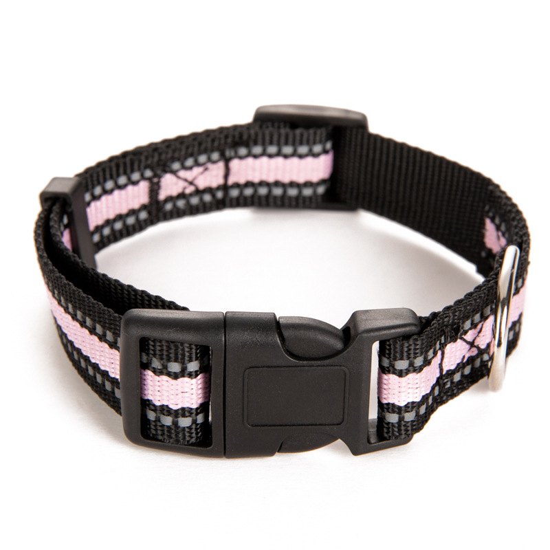 Reflective Dog Collar Adjustable Safety Nylon Pet Collars Sturdy & Durable Suitable for Large,Medium and Small Dogs Pet Supplies