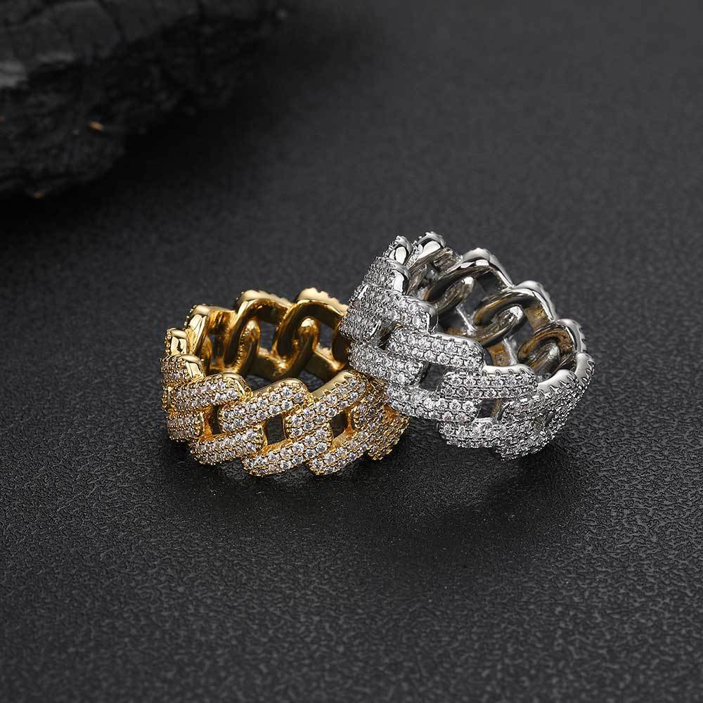 Band Cuban Custom Hip Hop Sterg Vvs Moissanite Dia Rings Men Iced Out Sier Ring Gold Plated For Women Jewelry Gift