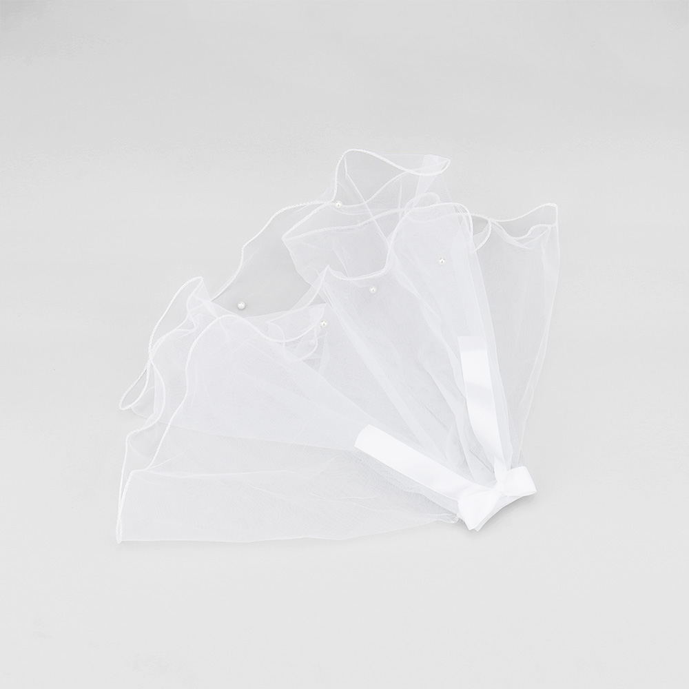 Wedding Pet Bow Headdress Veil Dog Bandana Cat Simulation Flower Ribbon Veil Dog Hair Accessories Valentine's Day Party