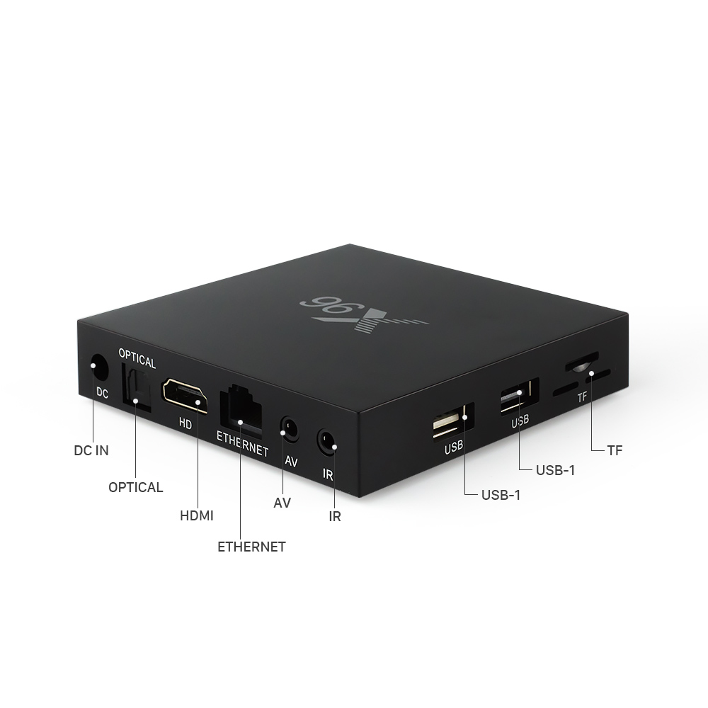 x96 Smart TV BOX Android 8.1 4K*2K UHD Quad-Core 2GB ROM 16GB RAM 2.4GHZ WIFI TV media set top box