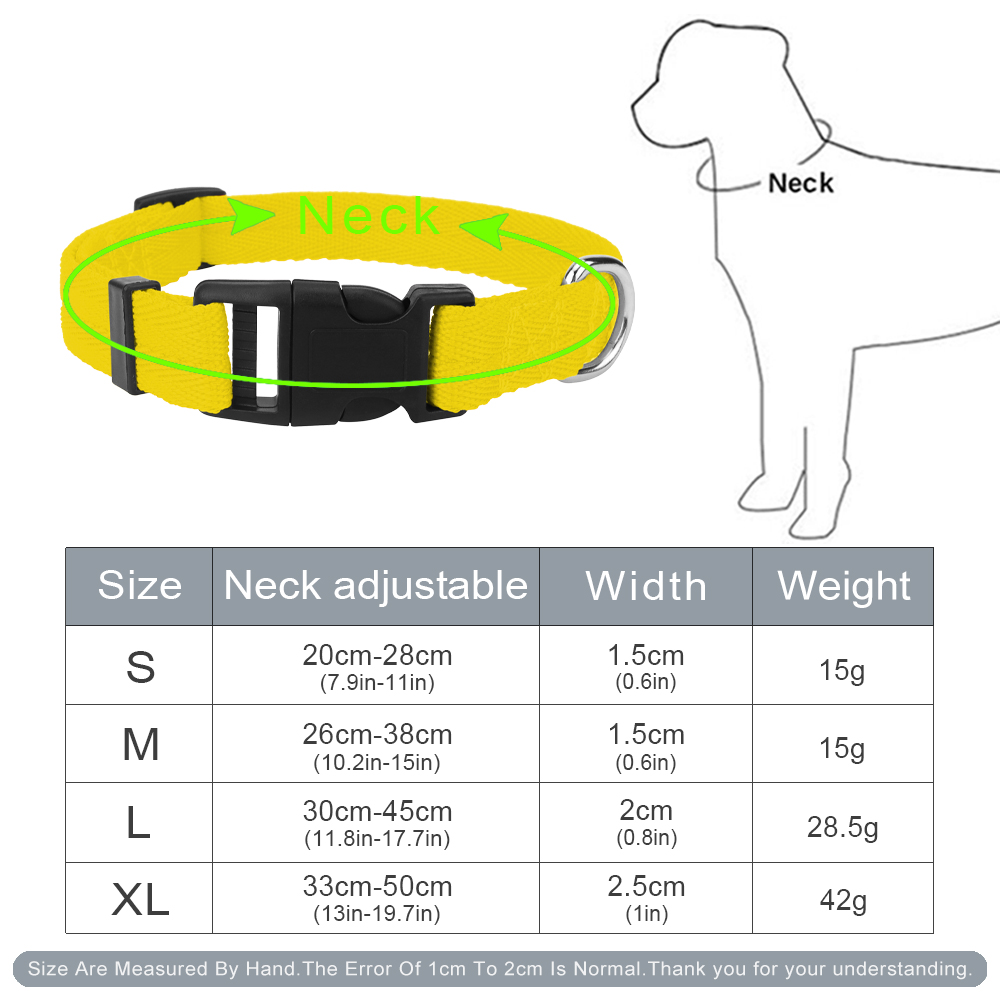 Adjustable Dog Collars for Small Medium Large Dogs,Thin Nylon Webbing & Quick Release Plastic Buckle Dog Collar Pet Accessories