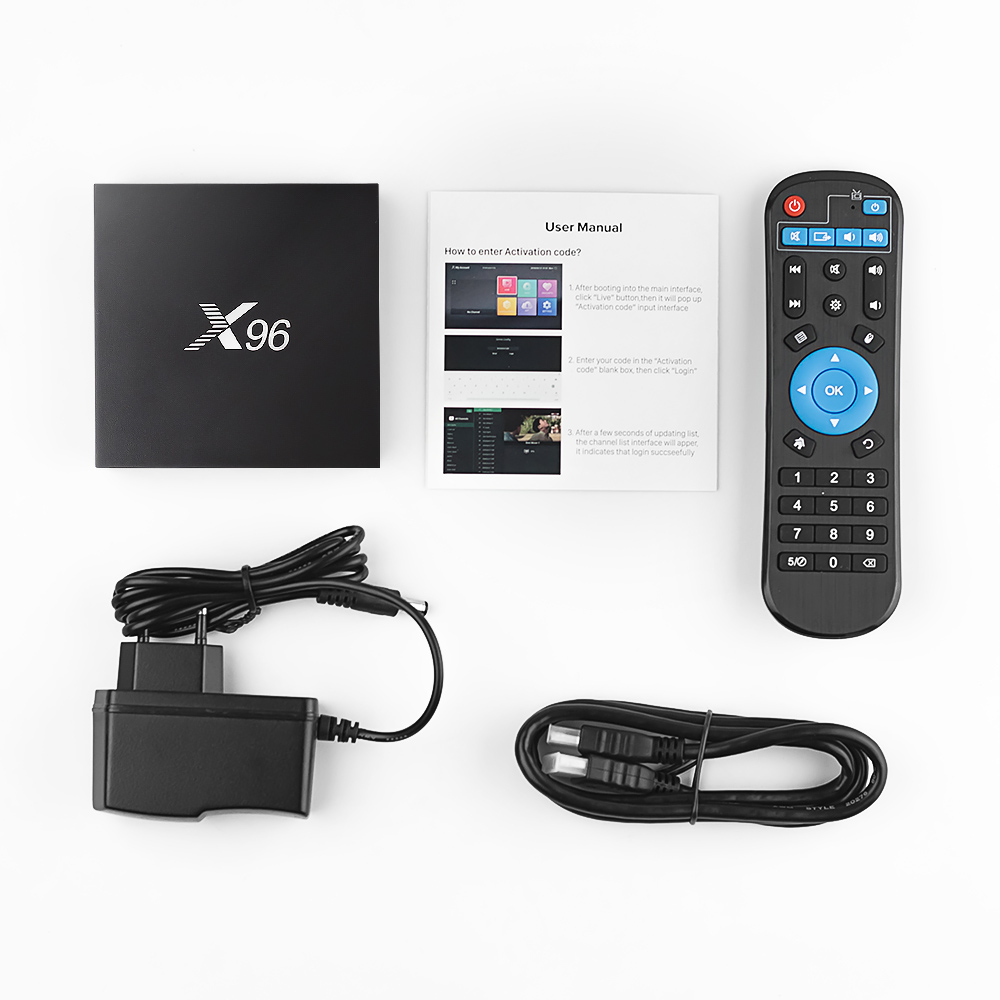 x96 Smart TV BOX Android 8.1 4K*2K UHD Quad-Core 2GB ROM 16GB RAM 2.4GHZ WIFI TV media set top box