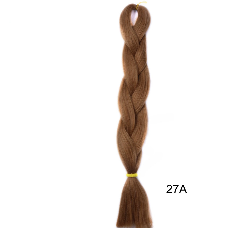 Wholesale Synthetic Jumbo Braiding Hair Bulk 24inch 80g Single Color Synthetic Straight Crochet Braids hair Extensions