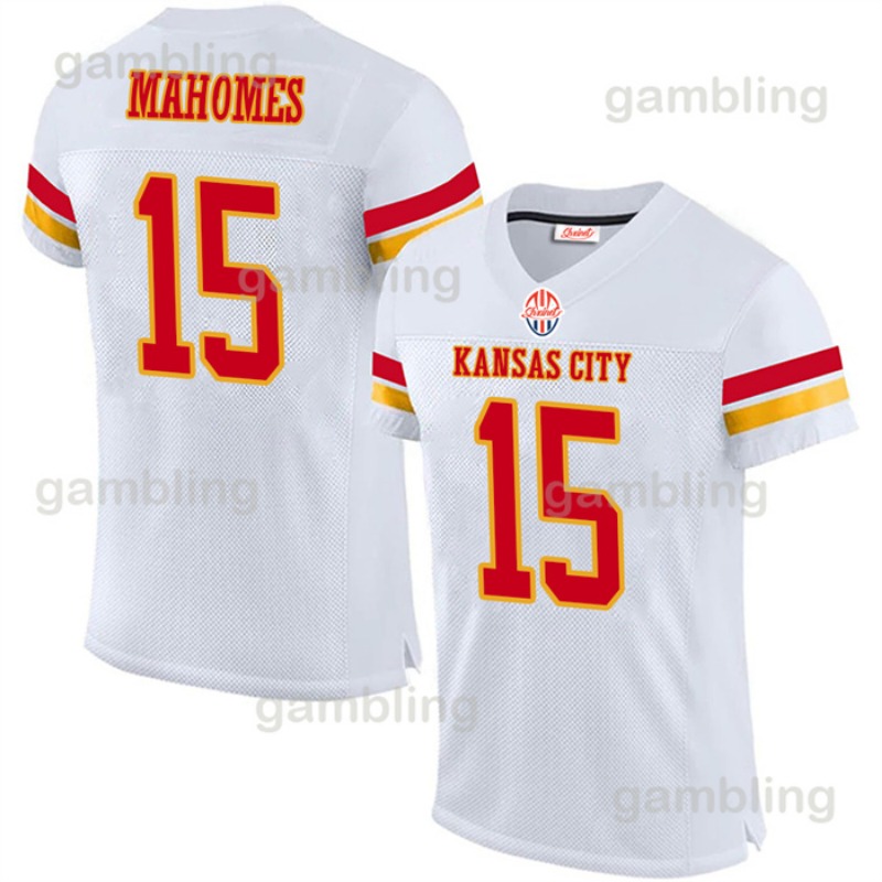Mens/Youth Custom Football Jerseys Mahomes Kelce Noah Gray 52 25 Clyde 8 Justyn 56 George 35 Christian 16 Len 88 Tony Embroidery Name and Number