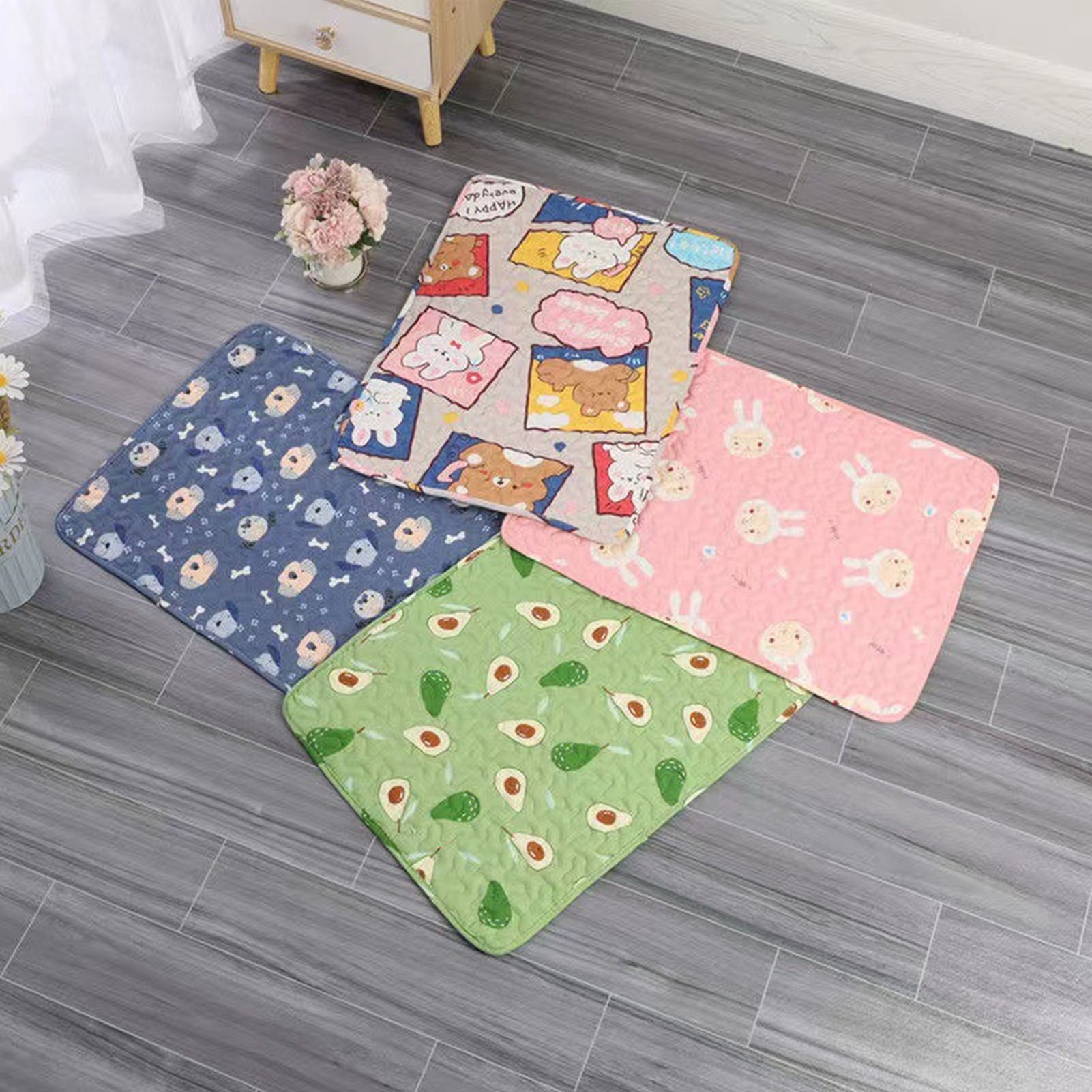 Pet Sleeping Mat Soft Cotton Super Absorbent Warm Comfortable Pet Bed Mat For Spring Autumn Dog