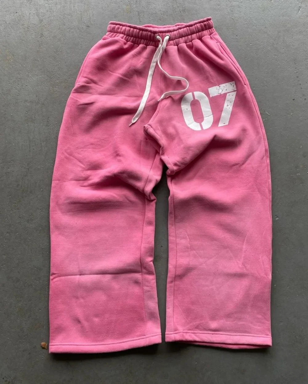 Y2K American hip-hop fashion 07 printing oversize zipper cardigan men and women Harajuku Gothic casual pants street wear 240912CJ