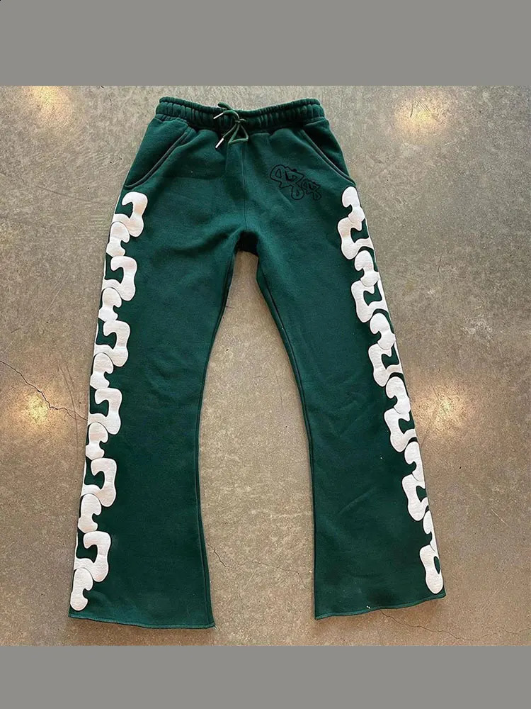 Y2k Street Printed Flared Pants Mens Harajuku Casual Loose Wide Leg Joggers Hip Hop 2024 Straight Trouseres Sweatpants 240910