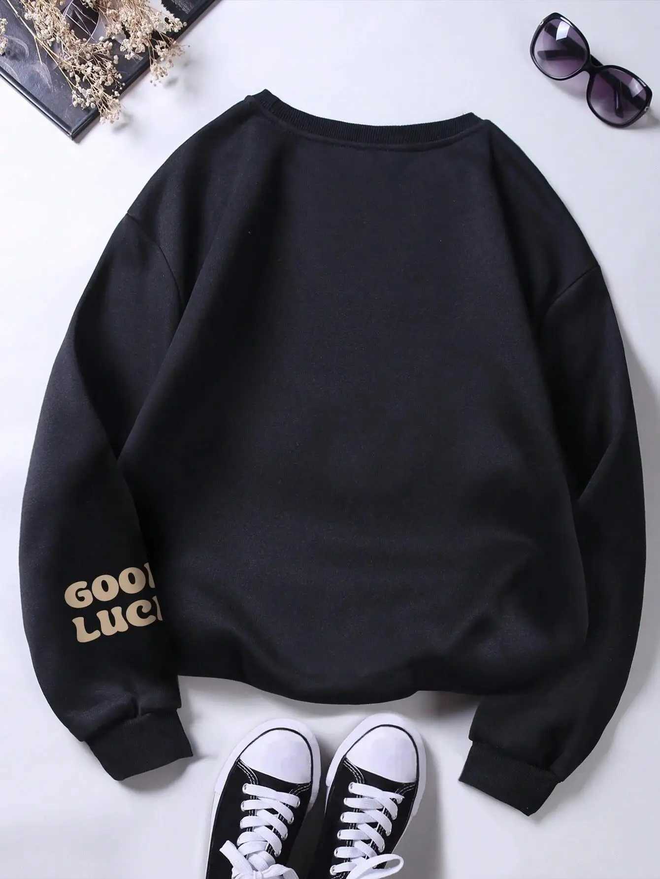 Enjoy The Little Things Letter Printing Sweatshirt Women Street Pullover Warm Soft Hoodies Loose Crewneck Fce Fe Clothing XJ250717