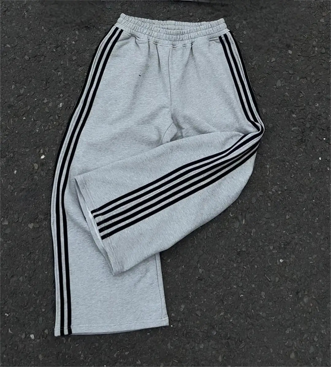 HCW Simple Fashion Side Stripe Classics Sports Pants Harajuku Retro Korean Baggy Sweatpants Men Women Straight Casual 240905