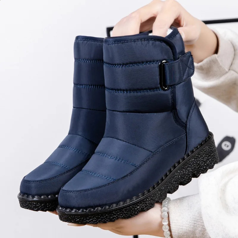 Womens Shoes Snow Fashion Shoes Platform Womens Shoes Fur Keep Warm Boots Soft Plush Botas Unprinted Winter Shoes 240919