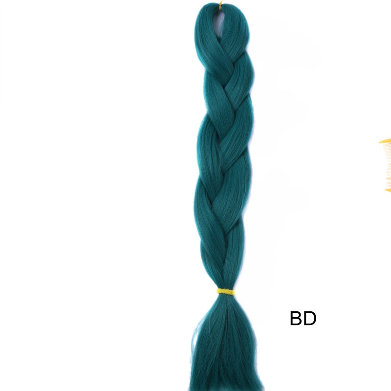 Wholesale Synthetic Jumbo Braiding Hair Bulk 24inch 80g Single Color Synthetic Straight Crochet Braids hair Extensions
