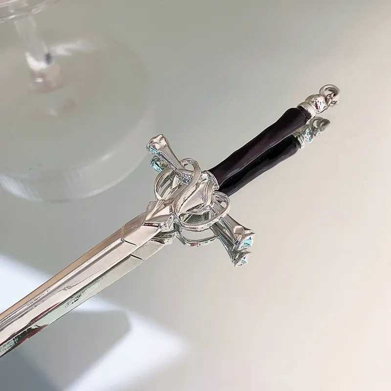 New Chinese Punk Metal Sword Hairpin Chinese Simple Hair Sticks for Women Diy Hairstyle Design Tools Accessories DropshippingX2409