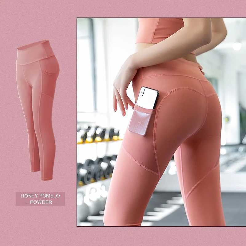 Yoga Pants Womens Seamless Yoga Pants Gym Fitness Leggings Female Sport High Waist Mesh Pocket Running Sports Leggings Workout Sportswear M240910