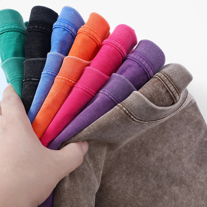 Washed t shirt for men Cotton Loose Crew Neck Oversized T-shirt Mens Korean Y2k Casual Vintage Short Sleeve tshirt tee 240911