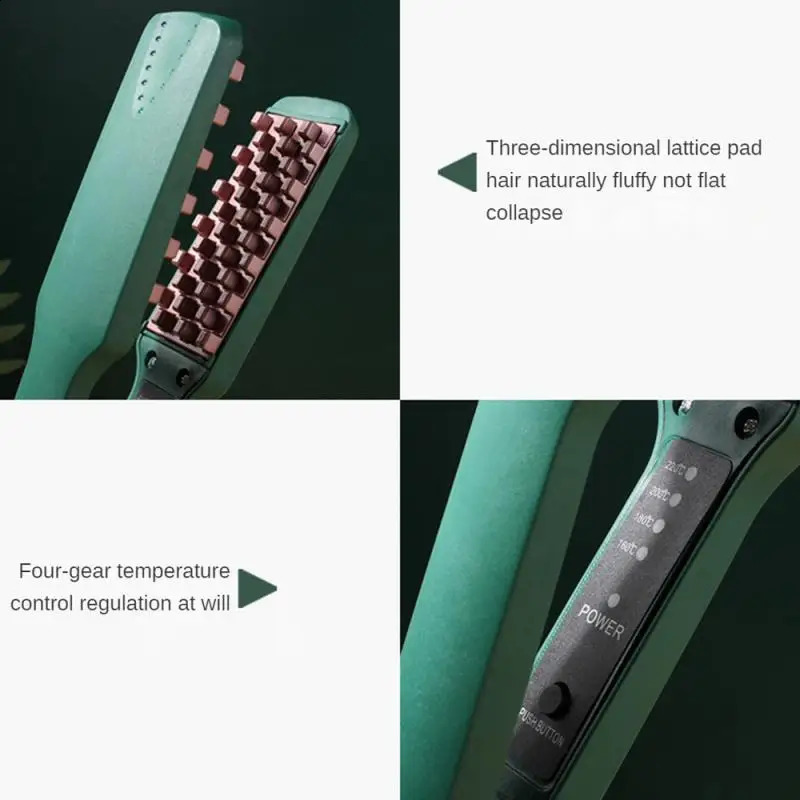 Professional Volumizing Hair Iron Ceramic 3D Grid Hair Crimper Curling Iron Corn Perm Splint Flat Iron Hair Styling Tools 240911