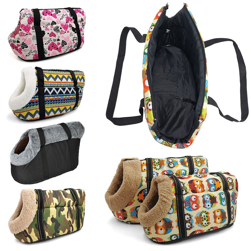 Pet Supplies Sling Backpack Carry Bag Handbag Pet Carrier Bag Dog Warm Fleece Handbag Outdoor Hiking Travel Puppy Cat Dog Bags